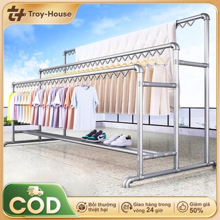Troy Giá treo quần áo 3 tầng Kệ Treo Quần Áo Kim Loại Xào đồ treo quần áo Đa Dạng Mẫu Mã Kích Thước Màu Sắc