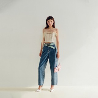 MAVEN - Áo corset phối hoa đính kết Moana Top