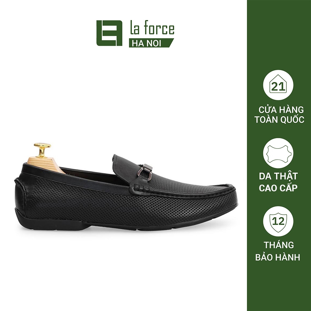 Giày da nam Moccasin họa tiết đục lỗ GNLA20-1-DHN