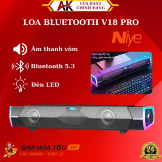 Loa Máy Tính LED RGB Tích Hợp Micro Niye V18 Pro Có Dây Led Cực Đẹp