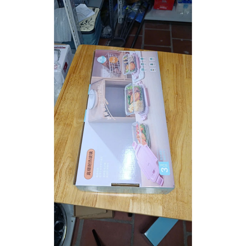 Sét hộp lạnh thủy tinh 3 dung tích 1040ml, 680ml, 410ml cao cấp