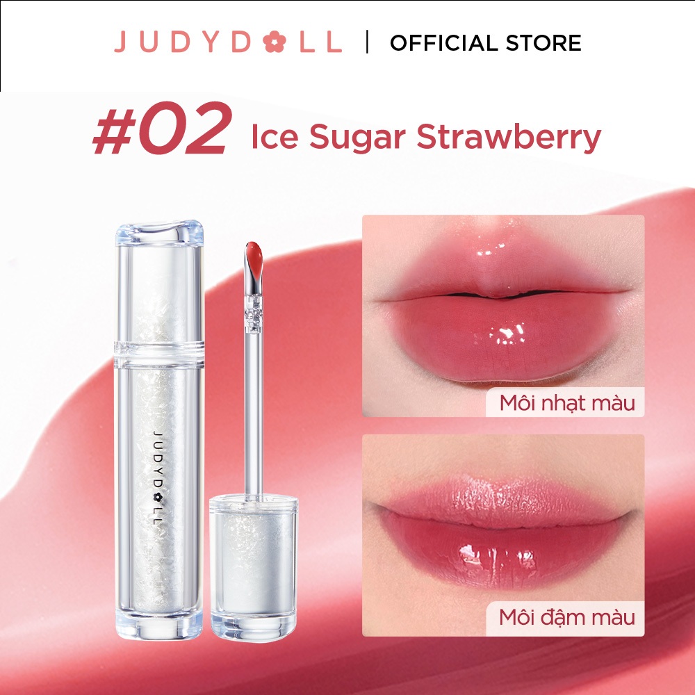 JUDYDOLL Son bóng "Ice-iron" Watery Lip Gloss Lâu trôi Không dính cốc Dưỡng ẩm 2,4g | BigBuy360 - bigbuy360.vn