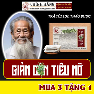  Trà túi lọc thảo dược giảm cân tiêu mỡ CỤ LANG NGOẠN giúp đào thải mỡ thừa lâu năm giảm mỡ toàn thân hiệu quả hộp 30lọc 