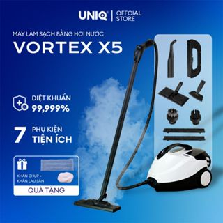 Máy vệ sinh hơi nước nóng UNIQ Vortex X5 2000W 1.5L xịt rửa lau nhà đa năng khử trùng diệt khuẩn nội thất ô tô bếp sofa