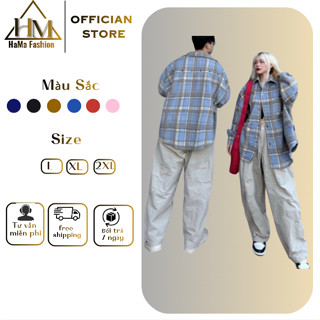 Áo Sơ Mi Flannel Nam Nữ Có Mũ Vải Dạ Mềm,Áo Sơ Mi kẻ caro Chống Nắng Cao Cấp