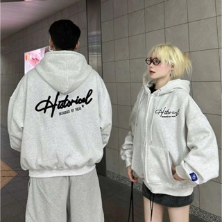Hoodie Zip - Áo Khoác Nỉ Hoodie Zip COTTON Form Boxy Thêu Xù NQ30 HISTORICAL Form Rộng , Có Túi Trong Nam Nữ Unisex 2025
