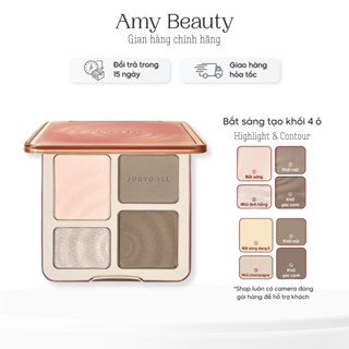  Bảng phấn JUDYDOLL bắt sáng tạo khối 4 ô Highlight Contour Palette Mềm mịn Tự nhiên Lâu trôi Chống nước 9g 