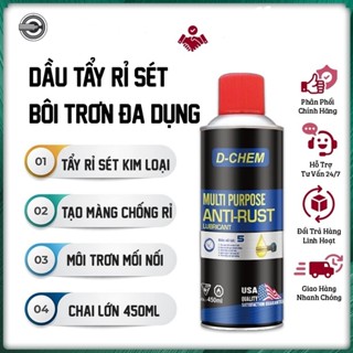 Chai Tẩy Rỉ Sét Và Bôi Trơn Đa Dụng D-Chem Anti Rust 450ml