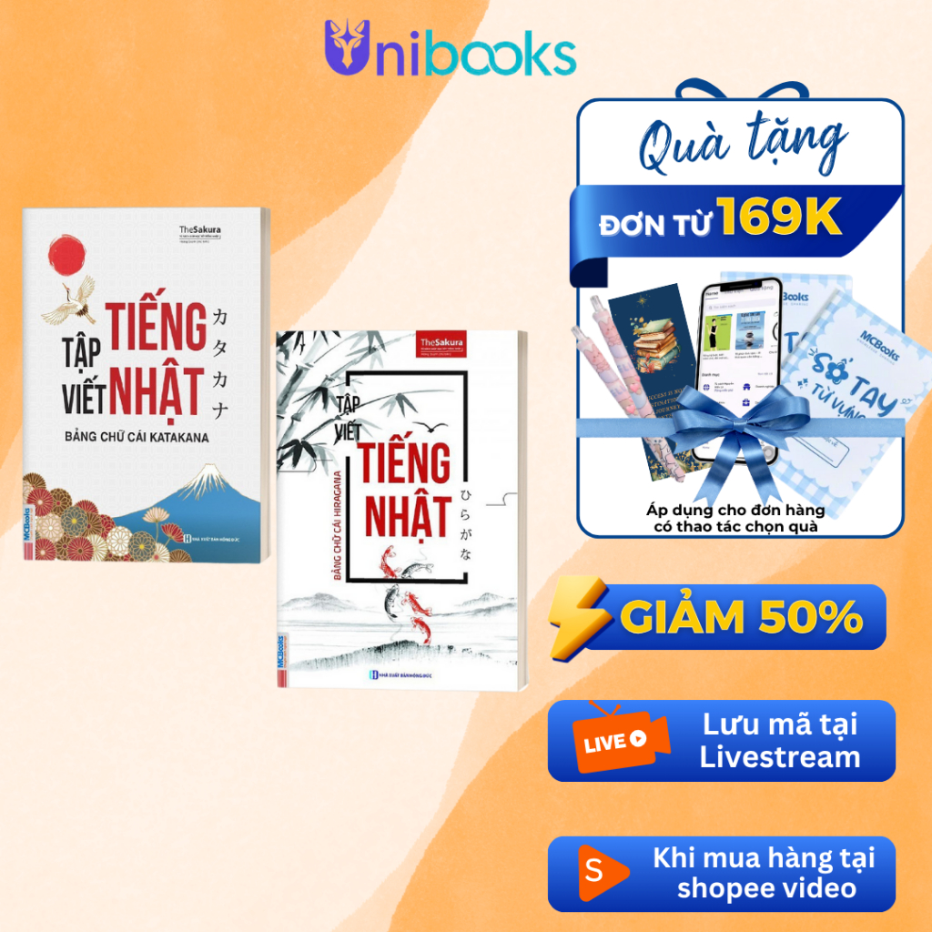 Sách - Combo Tập Viết Tiếng Nhật Bảng Chữ Cái Katakana và Hiragana