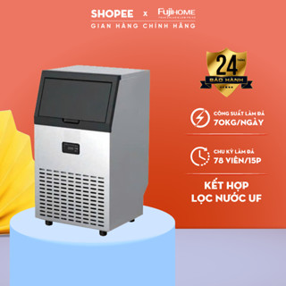 Máy làm đá thương mại kèm lọc nước UF Fujihome IM70C - Công suất cực lớn 70kg/ngày - BH 24 tháng