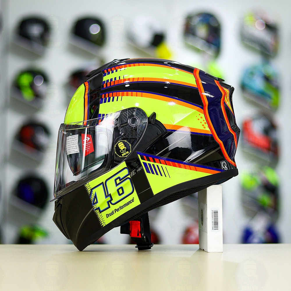 Mũ Fullface 2 kính Yohe 981 Dán Tem Decal AGV Soleluna