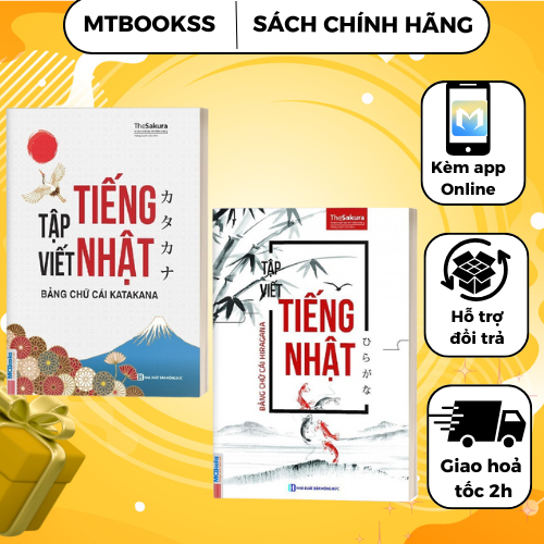 Sách - Combo Tập Viết Tiếng Nhật Bảng Chữ Cái Katakana và Hiragana