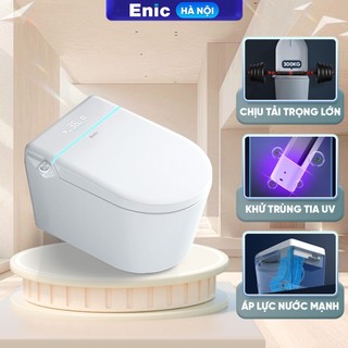  Bồn cầu thông minh treo tường Enic H Pro tia UV khử khuẩn bồn cầu chế độ ghi nhớ người dùng nắp đóng giảm chấn 