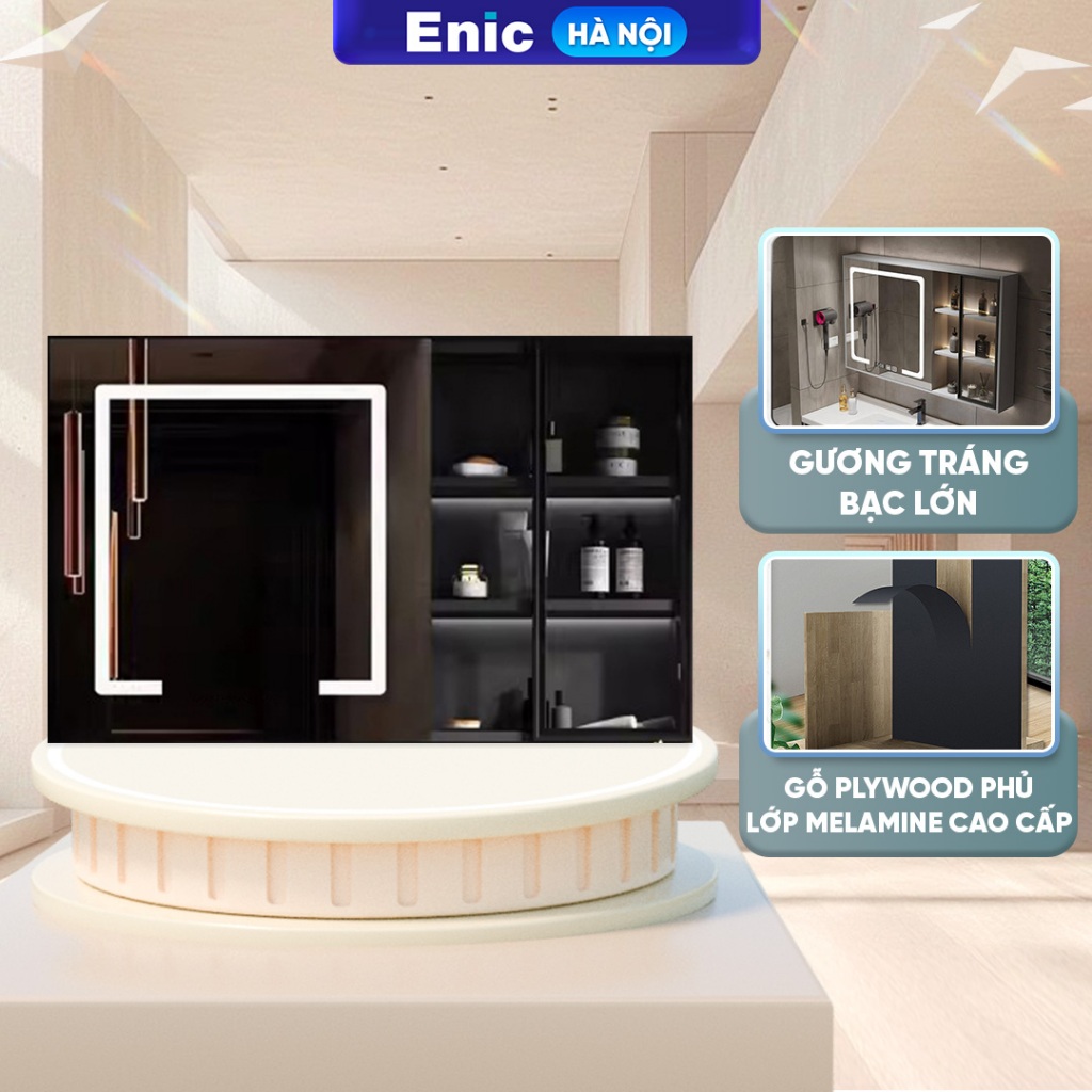 Tủ gương phòng tắm Enic G32 gỗ plywood, Tủ đồ phòng tắm cao cấp