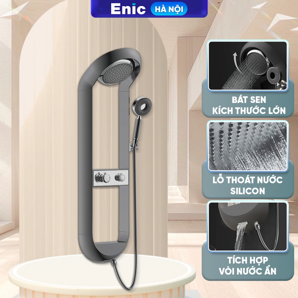 Bộ sen cây tắm Enic M1, M3 inox 304 tay sen 3 chế độ, vòi ẩn tiện lợi, thiết kế nhỏ gọn hiện đại