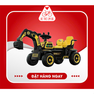 Xe cẩu điện đôi 2 chỗ ngồi loại to có điều khiển cần múc cho bé 5188 Đồ Chơi Xe Đạp Toys Chòi Chân