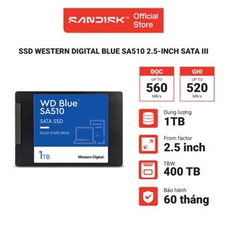 Ổ cứng SSD Western Digital Blue SA510 500GB - 1TB 3D-NAND 2.5-Inch SATA III - Bảo hành 60 tháng