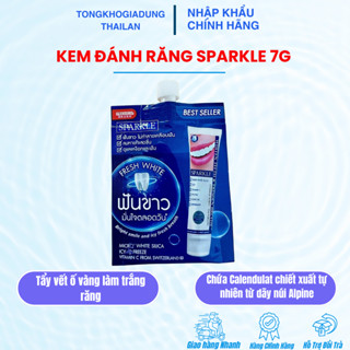  Kem Đánh Răng Sparkle Fresh White 7g Thái Lan – Làm Trắng Răng Khử Mùi Hôi Miệng Hơi Thở Thơm Mát 