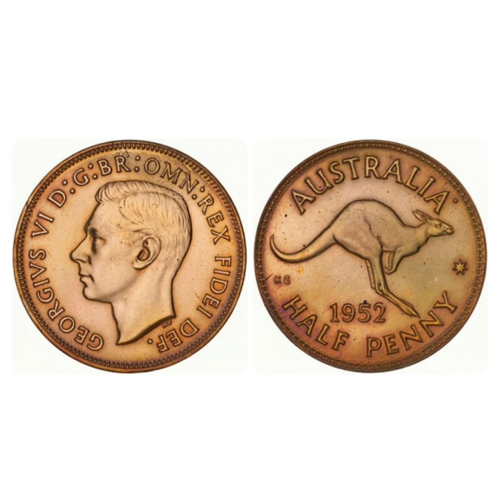 Đồng xu ½ penny  1942 - 1952 Australia
