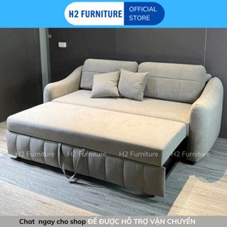   Fs HN  Ghế Sofa Cloud 2 in 1 chất liệu nỉ chống thấm cao cấp H2 Furniture có thể ngả thành giường 
