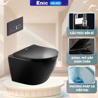  Bồn cầu treo tường thông minh Enic T55 - Đa dạng mẫu mã lực xả xoáy 360 độ đánh bay vết bẩn 