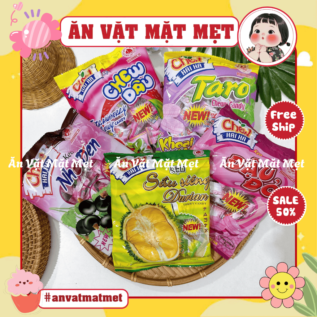 Kẹo trái cây mềm Chew Hải Hà (90g)