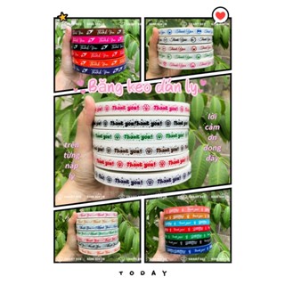   CÓ SẴN  Combo 10 cuộn băng keo THANK YOU dán ly nhiều mẫu mã 
