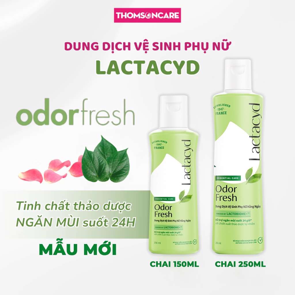 Dung dịch vệ sinh phụ nữ Lactacyd lá trầu không và nước hoa hồng, ddvs nước rửa phụ khoa