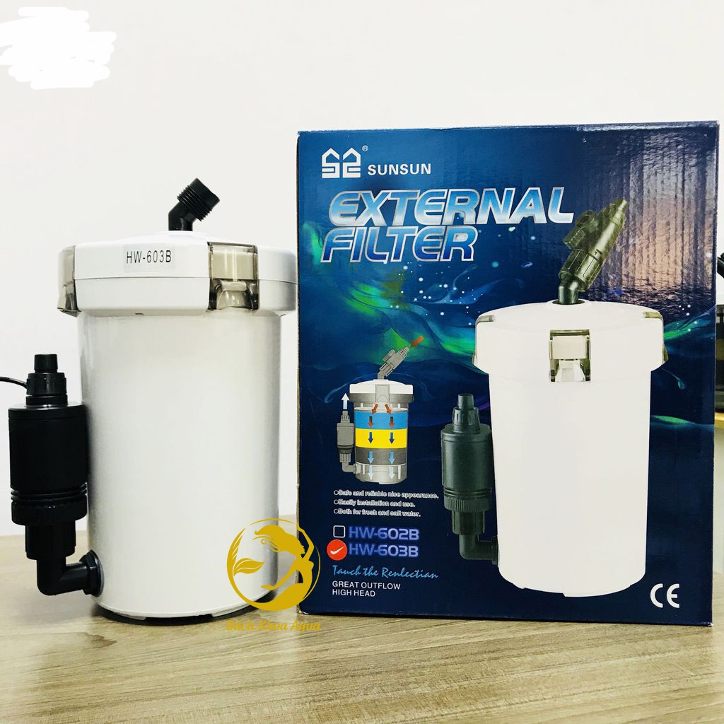 Lọc Sunsun HW 603B (Có bơm) - Lọc ngoài có bơm tích hợp, phù hợp bể cá cảnh nhỏ, hồ thủy sinh mini