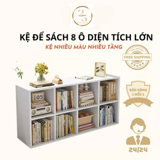 Kệ Sách Gỗ - Kệ Để Đồ Tổ Ong 8 Ô Gỗ MDF Nhiều Màu Sắc Kích Thước Lớn Kệ Decor Phòng