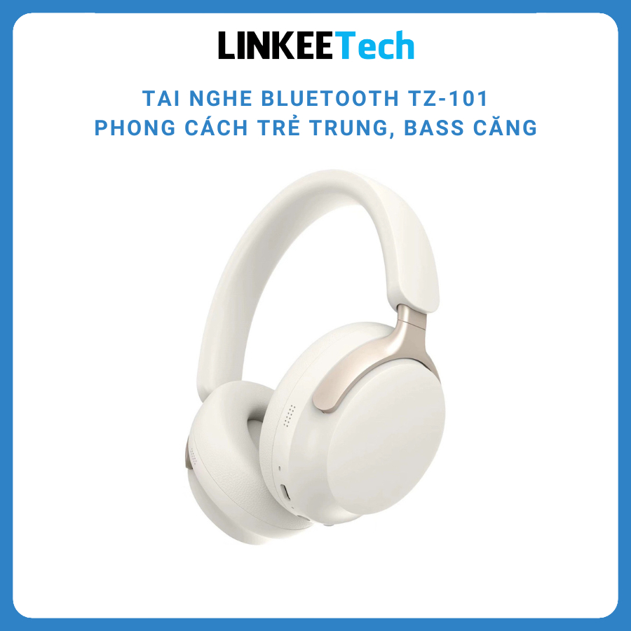 Tai Nghe Chụp Tai Bluetooth Chống Ồn 12h Nghe Nhạc Kết Nối 10m Linkeetech