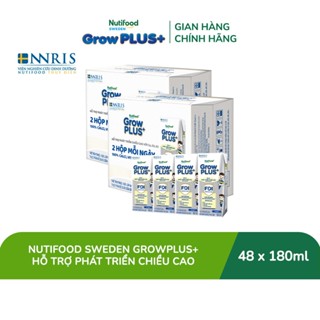 [Livestream KOL] Combo 2 Thùng 24 Hộp Sữa Bột Pha Sẵn Nutifood Sweden GrowPLUS+ Cao lớn vượt trội hộp 180 ml