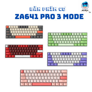 Bàn Phím Cơ Không Dây Bluetooth Atas ZA641 Pro - 64 Phím - Led RGB - App Marco - Red Switch - Hotswap - Pin Sạc