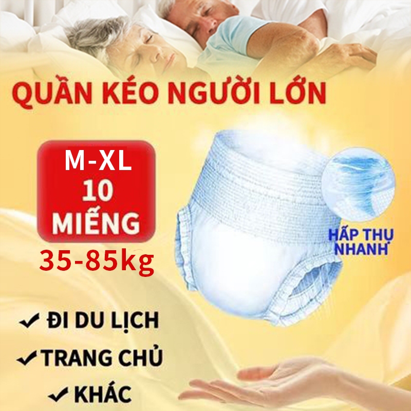 Combo 20/40/60 miếng Bỉm dán/quần người lớn ， 30-85Kg,sizeM/L/XL,  thấm hút 2500ml, giá tiết kiệm, bỉm người già