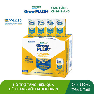 [Livestream KOL] Thùng 24 hộp Sữa bột pha sẵn Nutifood Sweden GrowPLUS+ Colostrum Lactoferrin 110ml