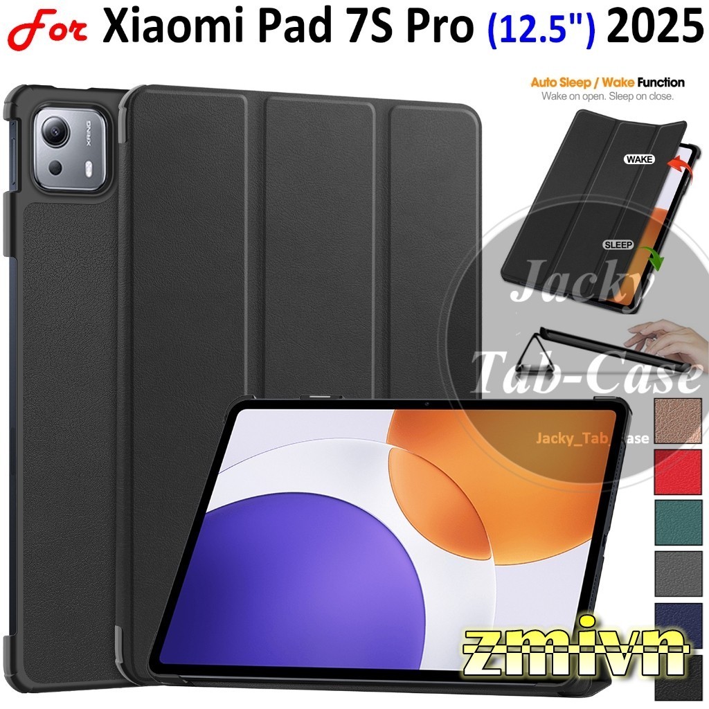 Bao da Auto/Sleep cho Xiaomi Pad 7S Pro 12.5" 2025 , Mipad 7s pro đóng mở màn tự động