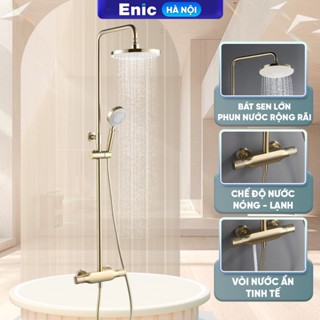  Bộ sen tắm Enic A23 A25 S10 A21 S20 thiết kế tối giản bát sen lớn phun nước rộng rãi 3 chế độ nước tiện ích 