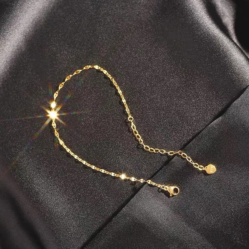 🧚🏻‍♀️Ganten🧚🏻‍♀️Lắc Chân Thép Titan Thiết Kế Đơn Giản Thời Trang Cho Nữ | Lắc Chân Hình Đôi Môi | Phụ Kiện Thép Khôn