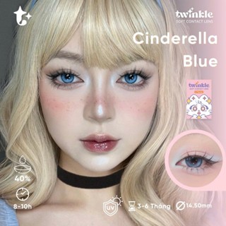  Kính áp tròng lens mắt màu xanh dương búp bê Cinderella Blue lens twinkle 