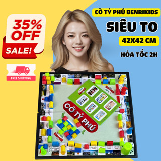  Bộ Cờ Tỷ Phú Loại Lớn 42 x 42 Cm Cho Bé Học Làm Giàu Giúp Trẻ Tăng IQ Cờ Tỷ Phú Việt Nam Đồ Chơi Board Game Gia Đình 