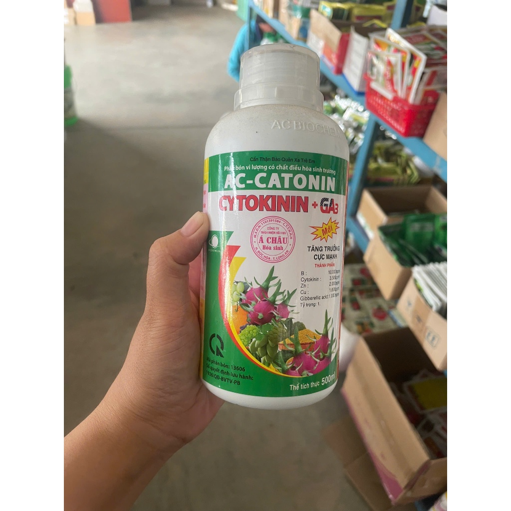 Phân Bón Vi Lượng - AC-CATONIN - CYTOKININ + GA3 - Tăng Trưởng Cực Mạnh - Chai 500ml