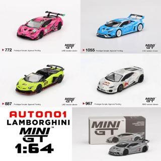 Tổng hợp mô hình xe Lamborghini SVJ Revuelto Huracan LB-Silhouette GT3 GT EVO JLOC tỉ lệ 1:64 Minigt