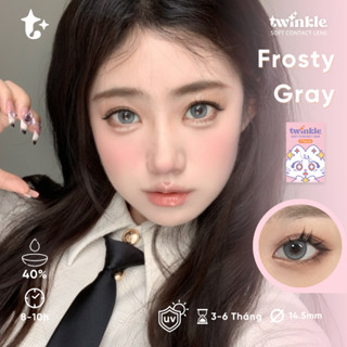   Dia 14.5 Kính áp tròng Frosty Gray lens xám giãn tròng có viền lens twinkle 