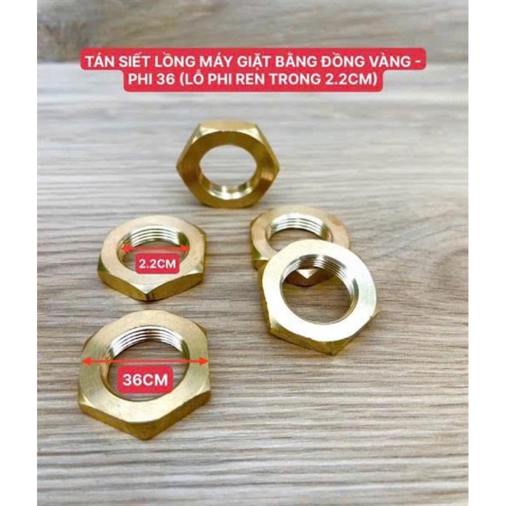 Tán lồng máy giặt bằng kẽm phi 36mm-38mm- Ốc đầu khẩu lồng máy giặt lục giác 36mm-38mm - Ecu siết lồ