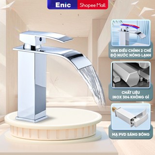 Vòi chậu rửa lavabo Enic,chất liệu inox không gỉ,chuyển đổi nước nóng lạnh,tạo bọt chống bắn