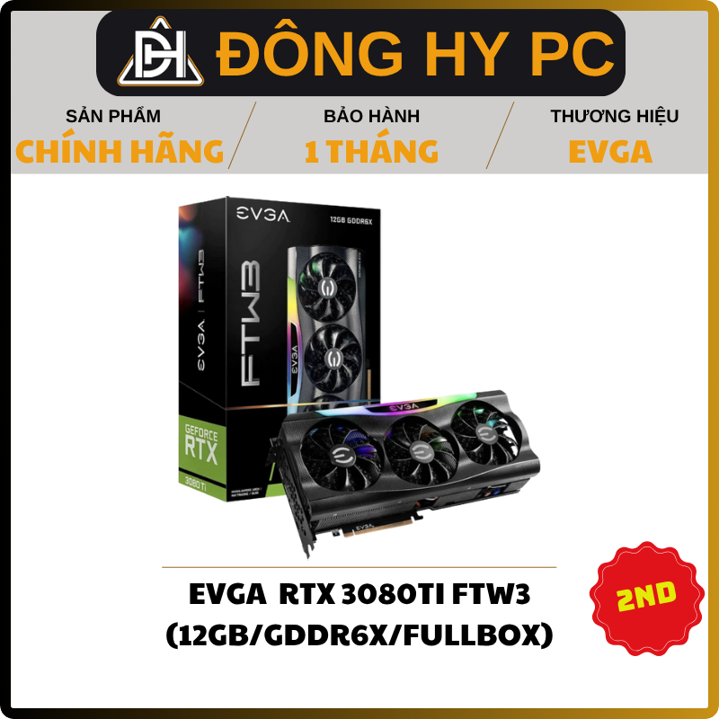 VGA card màn hình EVGA RTX 3080Ti FTW3 ULTRA GAMING 12GB 2ND
