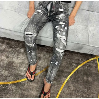 Quần jean nam boy phố màu xanh lốc xoáy phong cách trẻ trung chất vải bò dày dặn co dãn mẫu mới HOT MENSWEAR