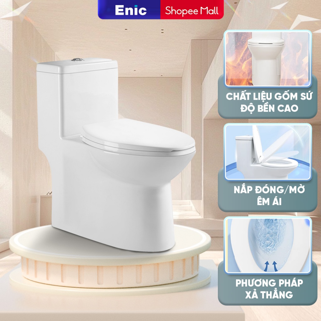 Bồn cầu Enic G06,G02 thiết kế bệ ngồi công thái học,tiết kiệm nước,chất liệu sứ cao cấp, sức chịu ca