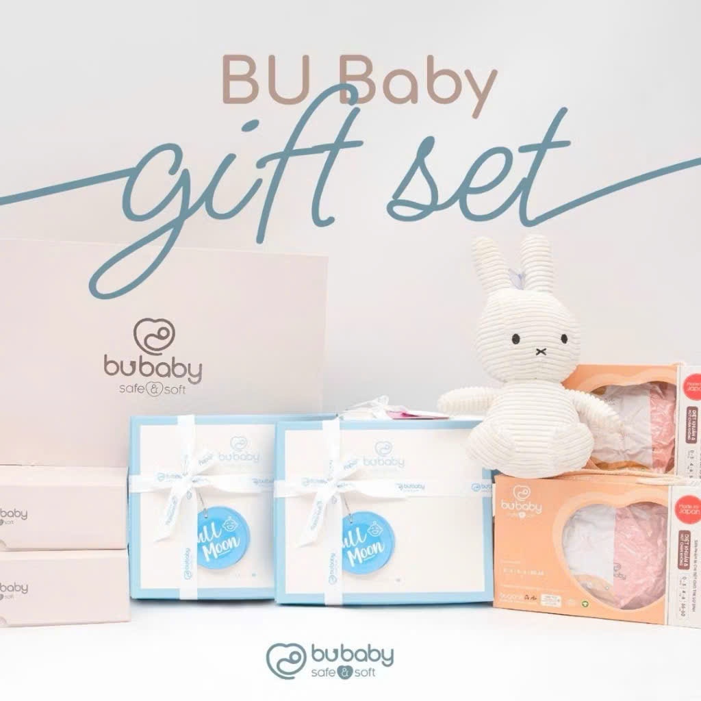 Set Quà Tặng cao cấp dành cho bé sơ sinh 100% sợi tự nhiên BU Baby | Quần áo BU Baby chính hãng