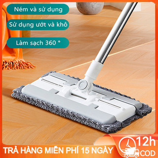  Cây lau kẹp khăn lau nhà lau tủ bếp đa năng Easy xoay 360 độ chổi lau nhà tiện lợi khăn lau dùng 1 lần không cần giặt 